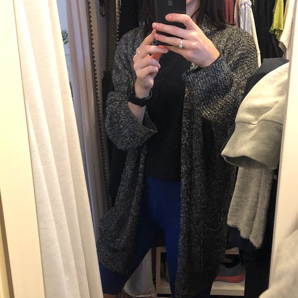 Brandy Melville heather grey lightweight cardigan